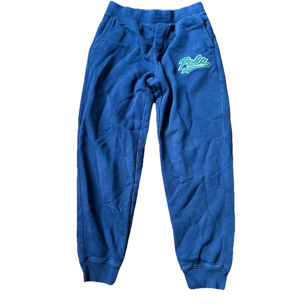 Polo‎ Ralph Lauren Sweat Pants Youth Medium (10/12) Nacy Blue Tapered Logo